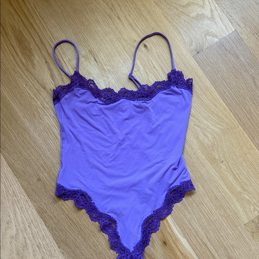 SKIMS Violet Lace Bodysuit